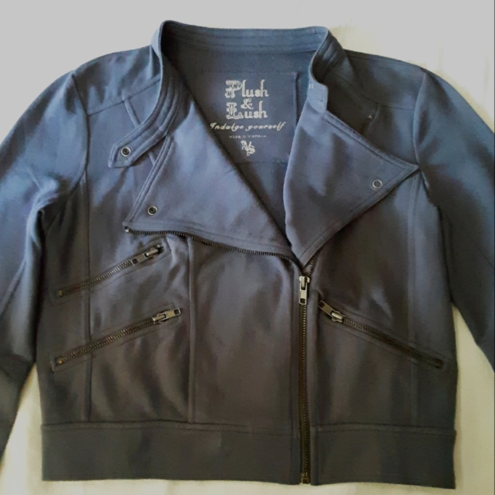 Victoria's Secret Gunmetal Motorcycle Jacket Small